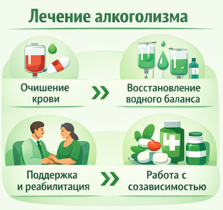 лечение алкоголизма в Яранске этапы